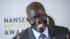 South Sudanese surgeon Evan Atar Adaha speaks during a press conference in the Kenyan capital Nairobi, Sept. 25, 2018, after being presented the UNHCR’s 2018 Nansen Refugee Award.