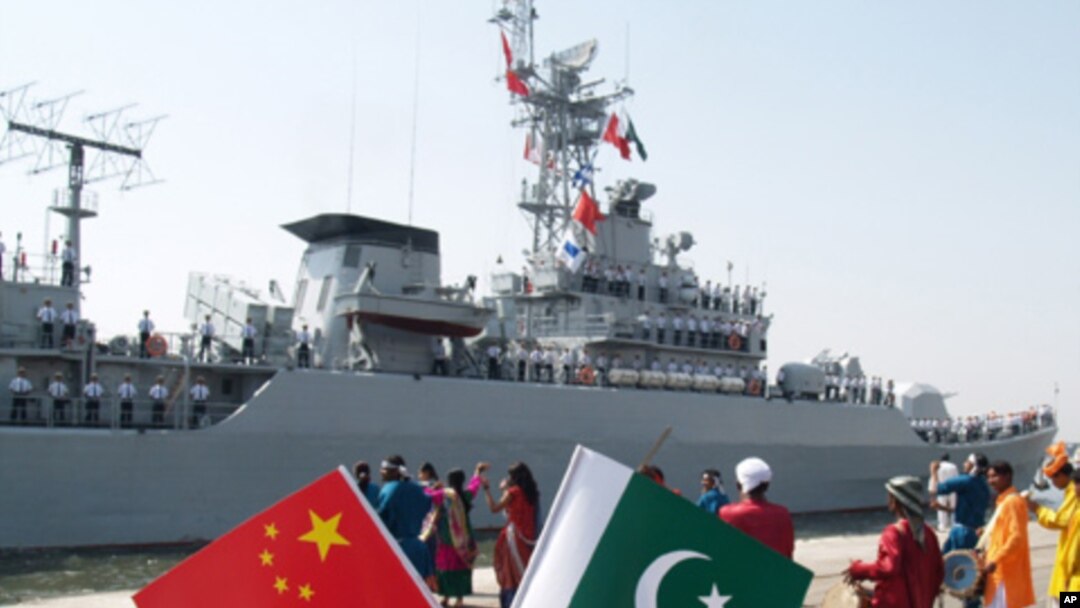 In this picture released by the Pakistan Navy, warships, including those from China, are welcomed at the Karachi dock to take part in the Multi-National Naval exercises 'AMAN 07' in Karachi, Pakistan (FILE).