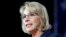 FILE - Education Secretary Betsy DeVos speaks during a dinner hosted by the Washington Policy Center in Bellevue, Wash., Oct. 13, 2017. 