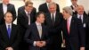 23일 벨기에 브뤼셀에서 열린 나토 외무장관회담에 참석한 회원국 외무장관들. 