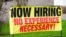 Un cartel de la empresa minorista Channel Control Merchants LLC en Hattiesburg, Mississippi, anuncia que está contratando empleados sin experiendia en el giro el 27 de marzo de 2021.