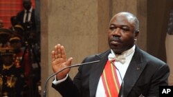 Le président Ali Bongo du Gabon lors de son investiture, 27 septembre 2016.