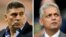 (L) Honduras national team head coach Luis Fernando Suarez. (R) Ecuador's national coach Reinaldo Rueda.