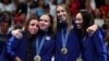 Swimming - Women's 4x100m Medley Relay Victory Ceremony