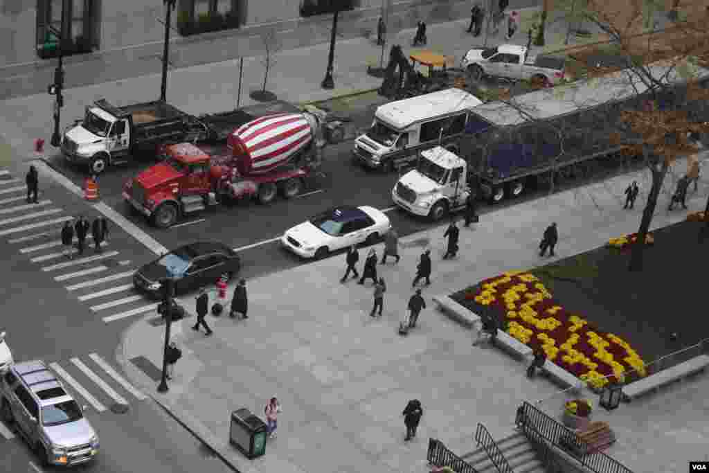 Escena de la ciudad de Chicago, donde el presidente Obama se declarará ganador si es reelecto. Foto: Ramón Taylor, VOA.