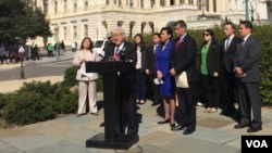 U.S. Representative Mike Honda (D-Calif.), talks about the Reuniting Families Act at a March 17, 2016 news conference on Capitol Hill.