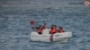 A Chinese Coast Guard boat sails around Sandy Cay in the South China Sea, Jan. 24, 2025. 