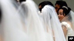 지난 2005년 3월 한국 서울에서 열린 탈북자 합동 결혼식. (자료사진)