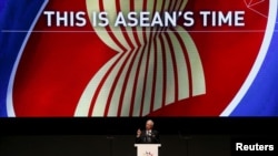 Malaysia's Prime Minister Najib Razak speaks during the opening ceremony of the 26th ASEAN Summit in Kuala Lumpur, Malaysia, April 27, 2015. 