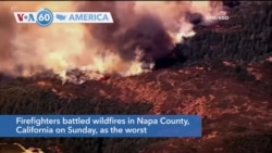 VOA60 Ameerikaa - Firefighters fought wildfires in Napa County, California during the worst fire season on record