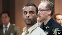 Oscar Morel appears in a Queens courtroom in New York, Aug. 16, 2016.