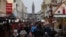 A Christmas market is crowded a day after a suspicious object was found in Potsdam, eastern Germany, Dec. 2, 2017. 