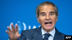 라파엘 그로시 국제원자력기구(IAEA) 사무총장이 2026년 9월 7일 오스트리아 빈에 있는 본부에서 기자회견을 했다.