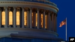 ARHIVA - Američka zastava vijori se pored kupole zgrade Kongresa (Foto: AP)