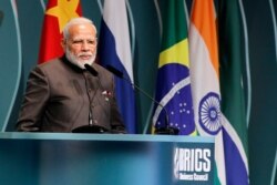 FILE - India's Prime Minister Narendra Modi speaks in Brasilia, Nov. 13, 2019.