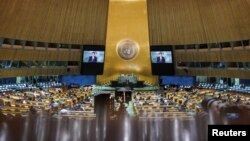 기시다 후미오 일본 총리가 20일 미국 뉴욕에서 열린 유엔총회에서 연설했다.