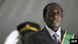 L'ancien président Robert Mugabe lord de son sixième mandat à Harare, le 29 juin 2008.