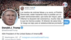 Trump culpa a la prensa y a la oposición de la crisis del coronavirus