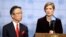 United States ambassador to the U.N. Samantha Power, right, and Japanese ambassador to the U.N. Motohide Yoshikawa speak to reporters after a Security Council meeting at United Nations headquarters, March 2, 2016. 