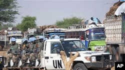 Rundunar kiyaye zaman lafiya na majalisar Dinkin Duniya a yankin Darfur.