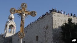 The Church of Nativity, traditionally believed by Christians to be the birthplace of Jesus Christ, in the West Bank town of Bethlehem is seen in this December, 24, 2010 file photo.