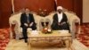 Egypt President Mohamed Morsi, left, and Sudanese President Omar al-Bashir in Khartoum, Sudan, April 5, 2013 (Egyptian gov. photo)
