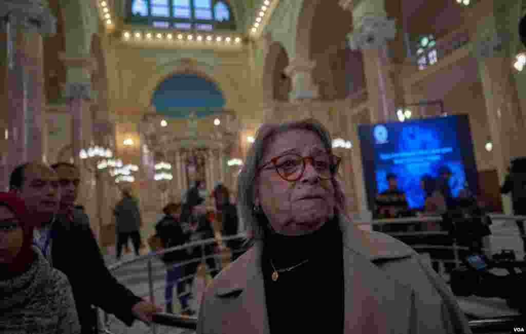 "It is great that Egypt is taking care of Jewish heritage. This is not only about Jews, but it is also about us Egyptians," said Magda Haroun, head of the Jewish community of Egypt, about the restoration of Eliyahu Hanavi Synagogue. (Hamada Elrasam/VOA)