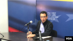 El líder opositor venezolano, Henrique Capriles Radonski, en conferencia de prensa en Caracas, el 11 de agosto de 2021.