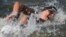 Rob Muffels of Germany competes in the men's 5km open water race at the Aquatics World Championships in Kazan, Russia, July 25, 2015. A recent British study reports that participation in specific sports - including swimming - reduce the risk of dying from heart disease or stroke.       