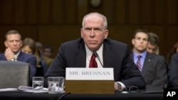 Ông John Brennan bênh vực cho chương trình sử dụng máy bay không người lái trong buổi điều trần chuẩn thuận tại Điện Capitol, ngày 7/2/2013.