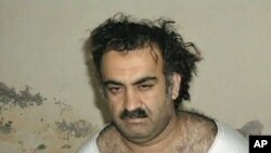 A photo of alleged Sep 11, 2001 mastermind Khalid Sheikh Mohammed soon after he was arrested (file photo)
