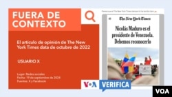 Se trata de un artículo de opinión que se publicó en octubre de 2022 y que no tiene nada que ver con el contexto actual electoral de Venezuela.
