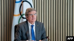 토마스 바흐 국제올림픽위원회(IOC) 위원장이 어제(24일) 스위스 로잔에서 기자회견을 했다.