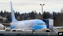 En esta foto del 11 de marzo de 2019, un Boeing 737 MAX 8 está siendo fabricado para TUI Group en la planta de ensamblaje de Renton, estado de Washington.