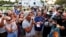 Luis Manuel Otero Alcantara, a Cuban dissident artist, speaks to the media and the members of the Cuban community, in Miami, Florida, U.S., July 18, 2026.