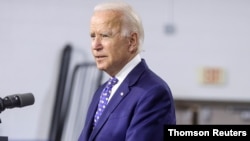 El candidato demócrata a la presidencia, Joe Biden, durante un evento de campaña de Wilmington, Delaware, el pasado 28 de julio.