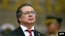 FILE - Colombian President Gustavo Petro is pictured at a military ceremony at the Jose Maria Cordova Military School in Bogota, July 9, 2024.