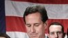 Tsohon Senata Rick Santorum tareda iyalansa a taron manamen labarai inda ya sanar ya jnaye.