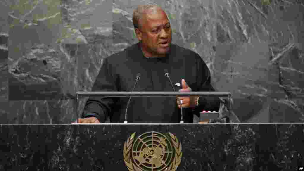 Shugaba Ghana John Mahama a Majalisar Dinkin Duniya.