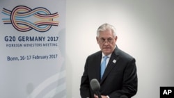 Rex Tillerson, Bonn, Allemagne, le 16 février 2017.