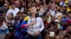 Venezuelan opposition leader Maria Corina Machado addresses supporters at a protest against President Nicolas Maduro in Caracas, Jan. 9, 2025, the day before his inauguration for a third term. Aides said security forces "violently intercepted" her convoy later and arrested her.