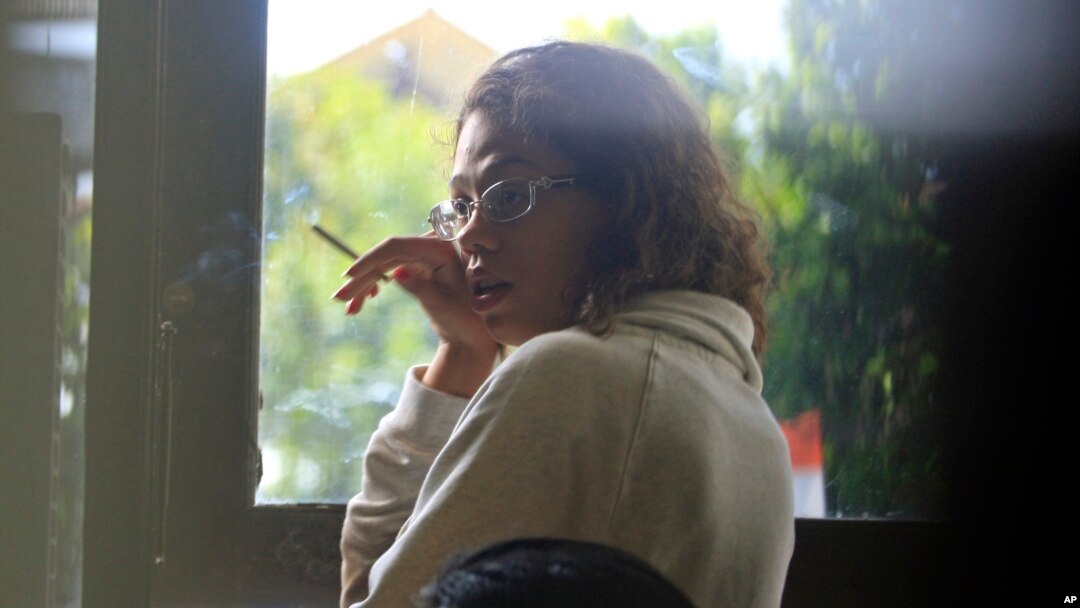 Heather Mack di kantor polisi di Denpasar, Agustus 2014.