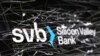 FILE PHOTO: Illustration shows destroyed SVB (Silicon Valley Bank) logo