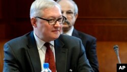 FILE - Russian Deputy Foreign Minister Sergei Ryabkov.