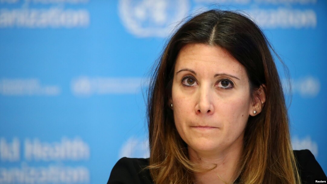 Maria Van Kerkhove attends a news conference on the situation of the coronavirus, 