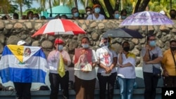 ARCHIVO - Fieles participan en una procesión en Managua, Nicaragua, el sábado 13 de agosto de 2022. (Foto AP)