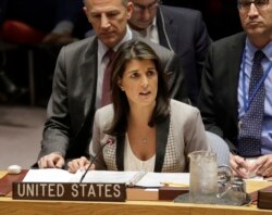La exembajadora de EE.UU. ante la ONU, Nikki Haley, en foto de archivo de AP del 26 de noviembre de 2018.