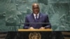 剛果民主共和國總統齊塞克迪在紐約聯合國大會上致詞。（2023年9月20日）