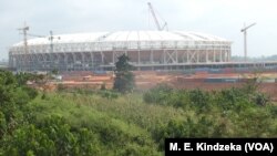 FILE - Olembe stadium on the outskirts of Cameroon's capital, Yaounde, Dec. 1, 2018.