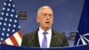 FILE - U.S. Secretary of Defense Jim Mattis speaks at a news conference after a NATO defense ministers meeting at the Alliance headquarters in Brussels, Belgium, June 29, 2017. 